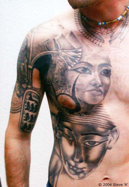 king tut chest tattoos